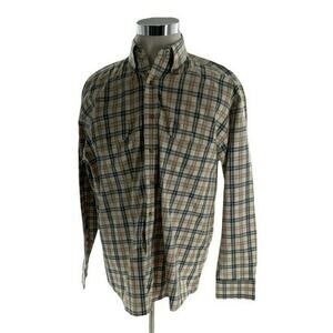 Wrangler George Strait Mens Western Front Pockets Long Sleeves Plaid Shirts Sz L